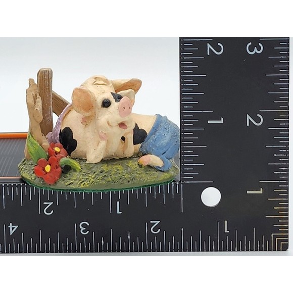 "Move Please" Calabar Creations Pig Hollow Pete Apsit figurine  1994 Vintage - Picture 9 of 10